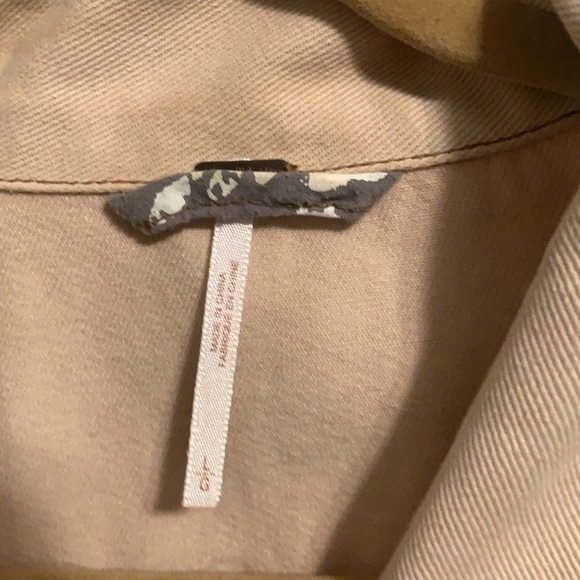 Awesome free people tan jean jacket - Picture 2 of 6